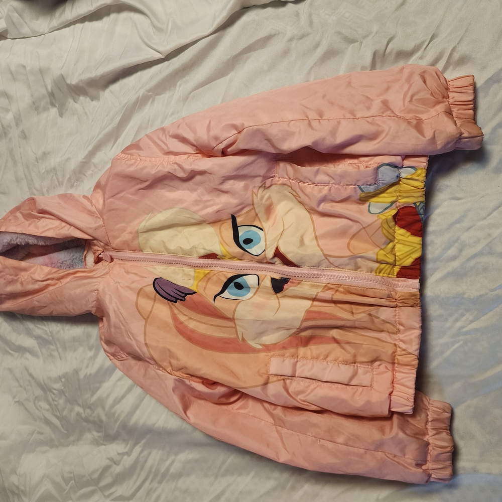 Kids Pink Cartoon Character Jacket